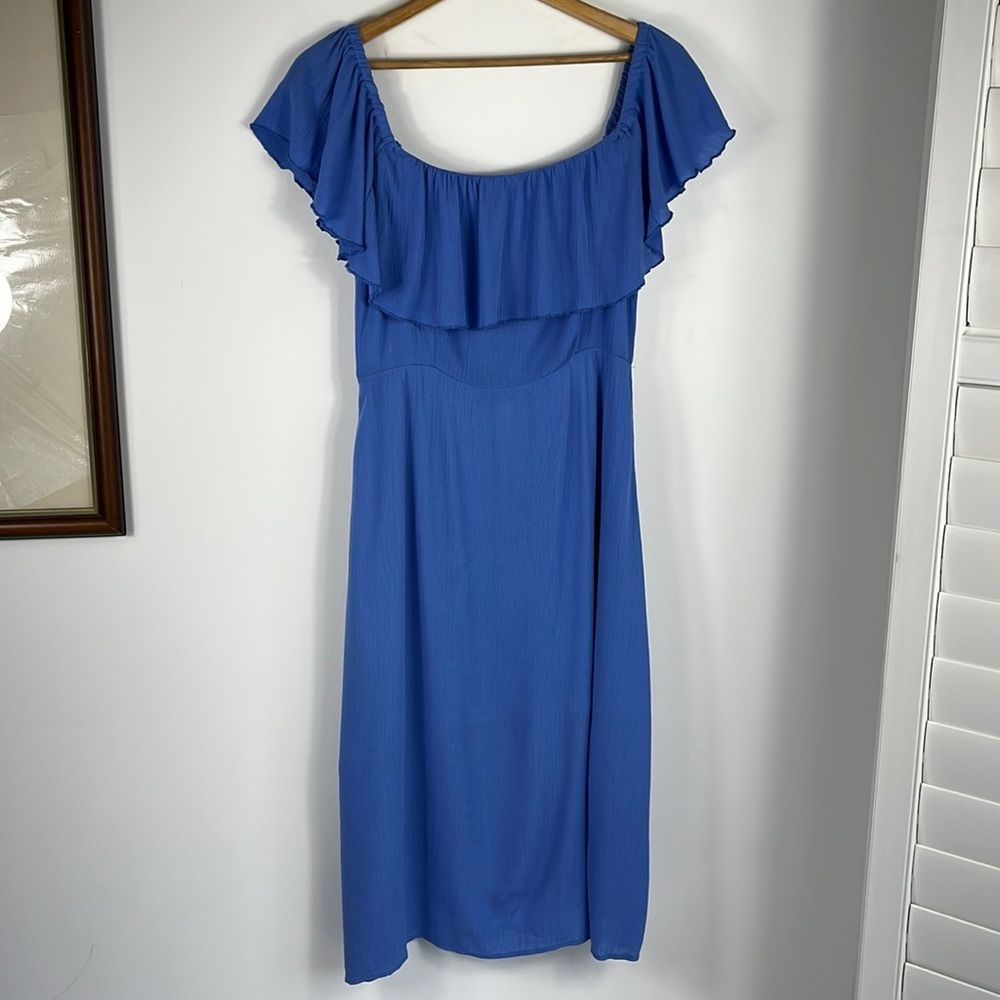 Forever 21 Off Shoulder Ruffle Midi Dress